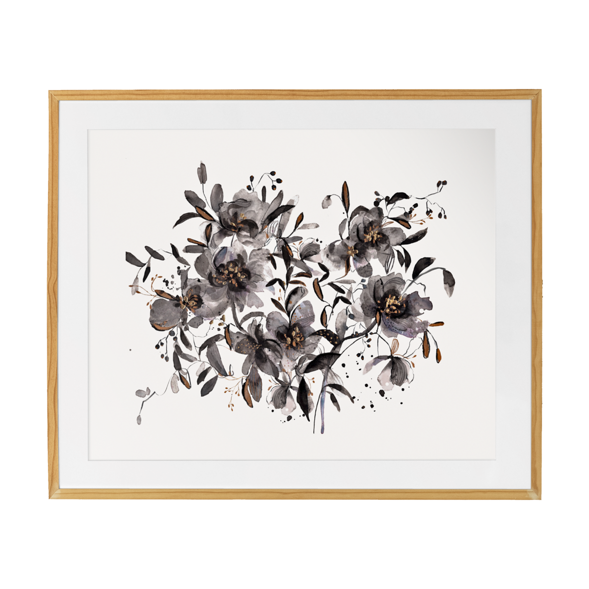 Black and White Floral Fine Art Print