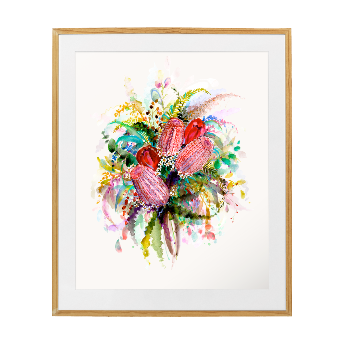 Australian native flowers ~ Banksia Bouquet Fine art print