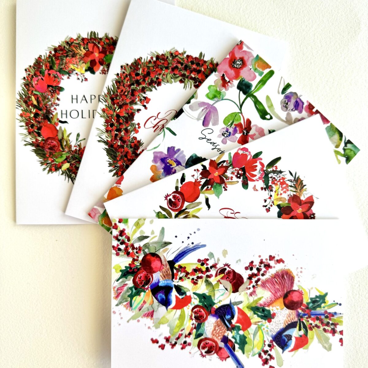 Set of 5 Holiday Greeting Cards