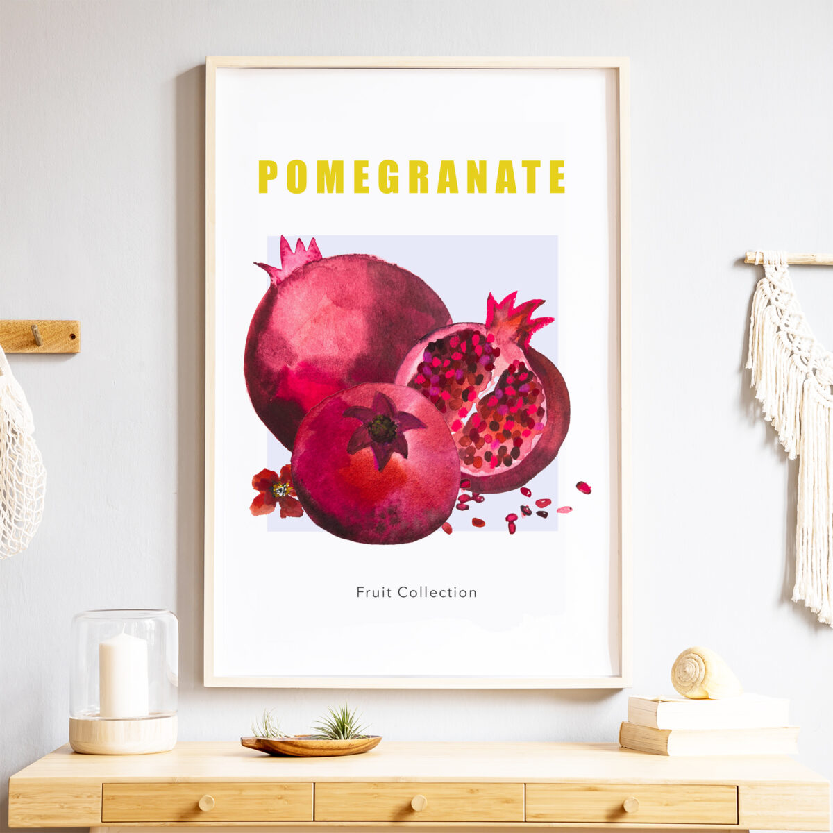 Pomegranate: Contemporary Modern watercolour FineArt Print