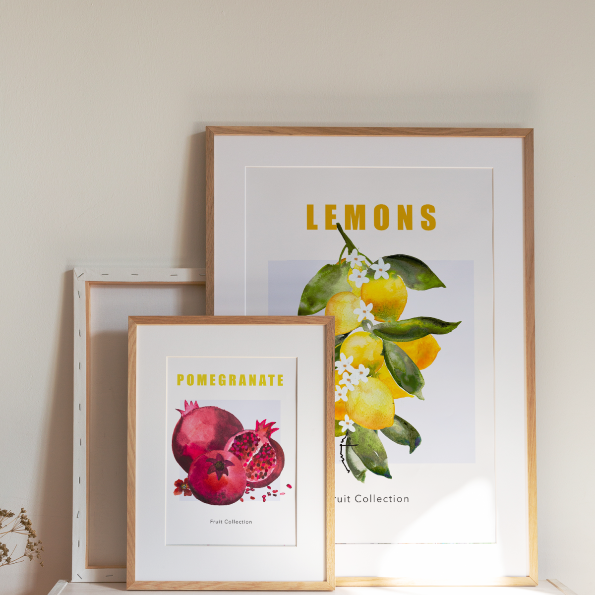 Lemon Zest: Contemporary Modern watercolour FineArt Print