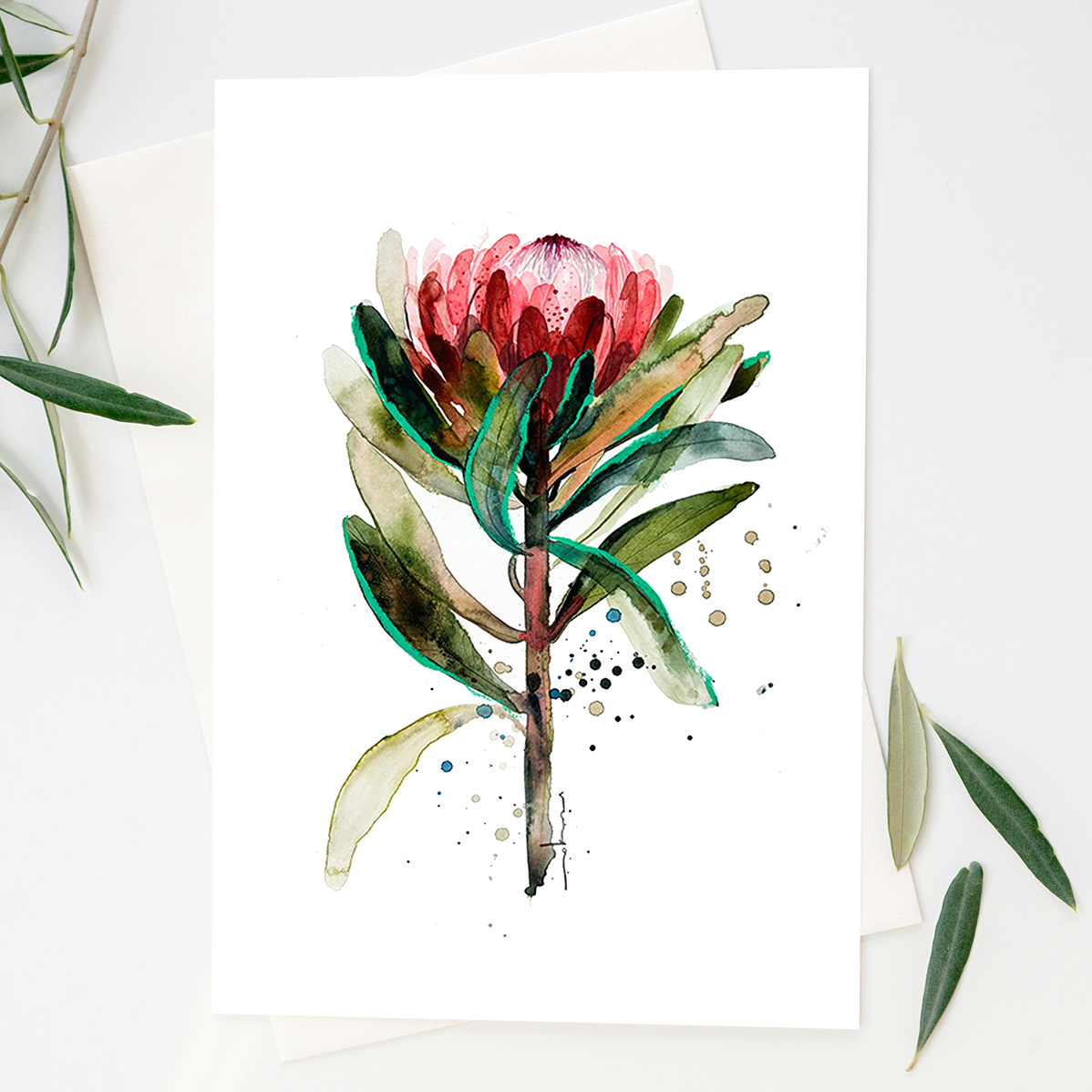 Protea Greeting Card