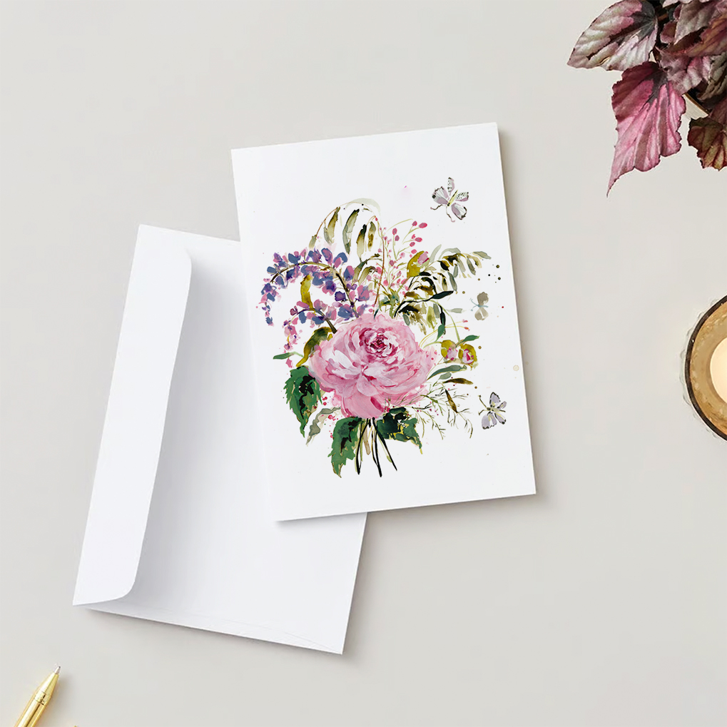 Rose Floral Greeting Card